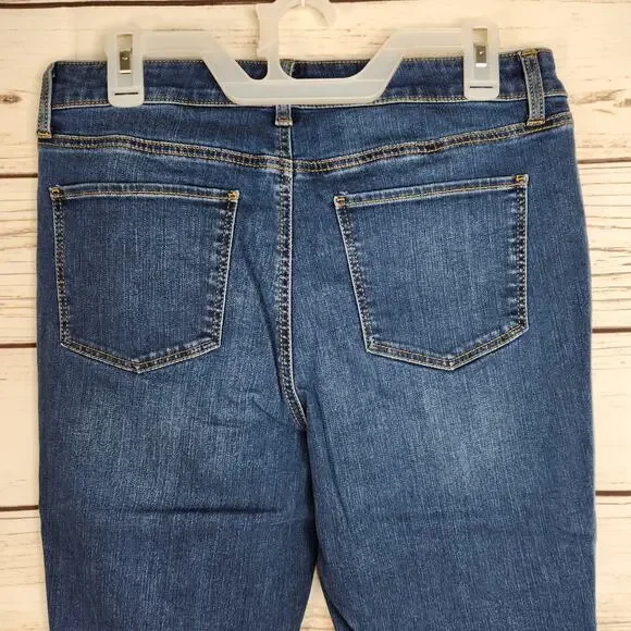 Talbots Woman's Flawless 8 Pedal Pusher Capri Denim Casual - Picture 6 of 9